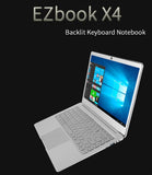 New Version! Jumper EZbook X4 laptop 14" IPS Metal Case notebook Intel Celeron J3455 6GB 128GB backlit keyboard 2.4G/5G Wifi