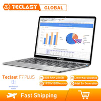 Teclast F7 Plus Notebook 14.0 inch Windows 10 OS Home Version Intel Gemini Lake N4100 Quad Core 1.1GHz 8GB RAM 256GB SSD Laptop