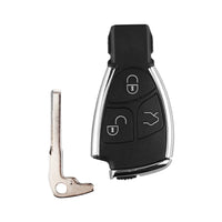 KEYYOU 3 Buttons Remote Auto Smart Key Case Shell For Mercedes Benz B C E ML S CLK CL GL W211 Chrome Style With Battery Holder