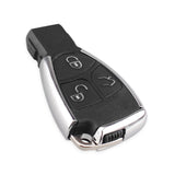 KEYYOU 3 Buttons Remote Auto Smart Key Case Shell For Mercedes Benz B C E ML S CLK CL GL W211 Chrome Style With Battery Holder