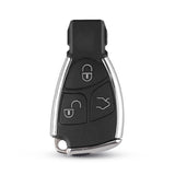 KEYYOU 3 Buttons Remote Auto Smart Key Case Shell For Mercedes Benz B C E ML S CLK CL GL W211 Chrome Style With Battery Holder