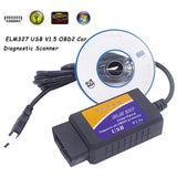 ELM 327 V1.5 OBD 2 ELM327 USB Interface CAN-BUS Scanner Diagnostic Tool Cable Code Support OBD-II Protocols