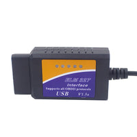 ELM 327 V1.5 OBD 2 ELM327 USB Interface CAN-BUS Scanner Diagnostic Tool Cable Code Support OBD-II Protocols