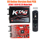 2020 Online Red V2.53 KESS V5.017 V2 KTAG V7.020 V2.25 4LED No Token OBD2 Manager K-TAG 7.020 KESS V2 ECU Upgrade Programmer