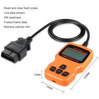 Autophix OM123 OBD2 Scanner EOBD Auto Code Reader Car Diagnostic Tool Engine Scan Tool with Live Date (Orange)