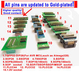 USB TL866II programmer + 13PCS adapters IC Clip 1.8V nand flash 24 93 25 mcu Bios EPROM SOP8 PLCC