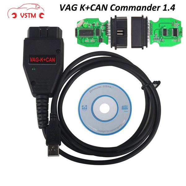 VSTM VAG K CAN Commander 1.4 obd 2 OBDII Cable Diagnostic Scanner tool For V-W /S-eat/S-k-oda/A-D Vag Commander