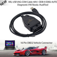 OBD2 Cable kkl vag com 409.1 K-line Auto Diagnostic Scanner Scan Tool KKL VAG-COM 409.1 For Seat V W USB Interface Cable