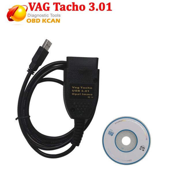 vag3.01 USB Vag Tacho 3.01+ for O pel Immo Airbag VAG OBD2 Diagnostic Tool EEPROM IMMO PIN Mileage Correction with free shipping