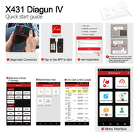 LAUNCH X431 Diagun IV Bluetooth/Wifi OBD2 Automotive Full System Diagnostic Tool Multi-Language 2 Year Free Update X431 Pro mini