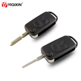 YIQIXIN 3 Buttons Flip Folding Key Shell For Mercedes Benz ML C CL S SL SEL Remote Car Key Case For Benz