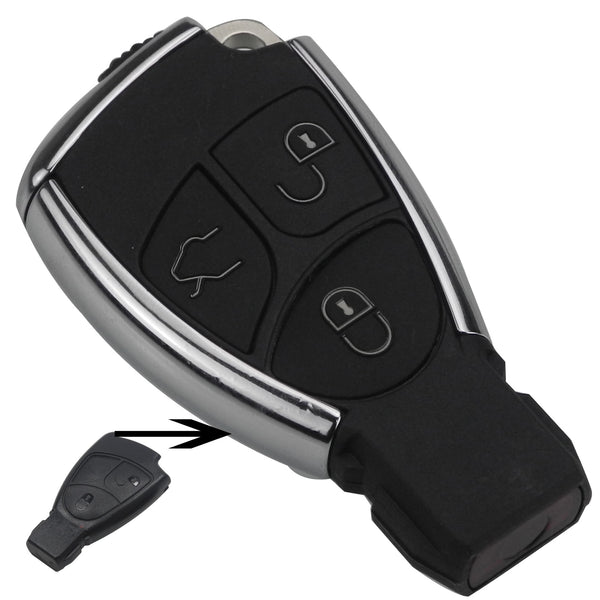 jingyuqin New Modified New Smart Remote Key Shell Case Fob 3B for Mercedes-Benz  B C E ML S CLK CL Chrome Style No logo