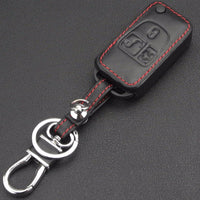 jingyuqin Remote 3 Buttons Leather Car Key Case Cover For Mercedes Benz ML C CL S SL SEL Flip Folding Key Holder Keychain