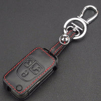 jingyuqin Remote 3 Buttons Leather Car Key Case Cover For Mercedes Benz ML C CL S SL SEL Flip Folding Key Holder Keychain