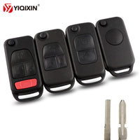 YIQIXIN Flip Folding Replacement Remote Car Key Shell For Mercedes For Benz W168 W124 W202 W203 A C E ML C CL S SL SEL SLK E113