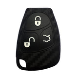 3/4 Buttons Silicone Remote Key Fob Case For Mercedes for Benz G500 B C E ML S CLK CL 2B Key Fob Cover Carbon Fiber Car Styling