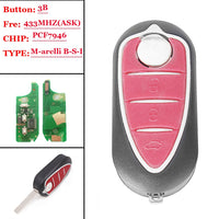 (1Pcs)3 Button Remote Flip Key For Alfa Romeo Giulietta 2010- Marelli BSI 433MHz with PCF7946 chip 71765806 No Mark