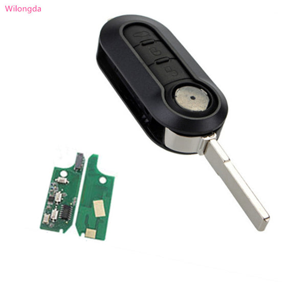 Wilongda For fiat 500 key 3 Button Remote Key 434mhz pcf7946 M.Marelli BSI System for FIAT:Ducato,Bravo,500Lauto key 2010-2016