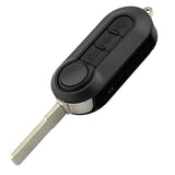 KEYECU 315MHz/ 433MHz PCF7946A Chip Flip Remote Car Key Fob 3 Button for Fiat 500 Grande Punto Doblo Qubo - Delphi BSI