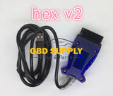 V2 Car obd16pin diagnostic cable for Kline and CAN BUS  VAG cable 19.6 HEX for audi vw seat skoda