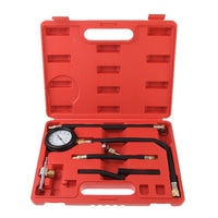 Car Fuel Injection Pump Pressure Regulator Tester Injector Test Pressure Gauge Set w/ Box for Petrol Engine Auto Diagnostic-tool