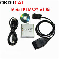 2019  ELM327 Metal Aluminum PIC18F25k80 Chip Auto Diagnostic Tool ELM 327 USB Interface Code Reader Scanner V1.5/V1.5a