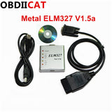 2019  ELM327 Metal Aluminum PIC18F25k80 Chip Auto Diagnostic Tool ELM 327 USB Interface Code Reader Scanner V1.5/V1.5a