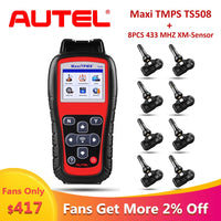 Autel MaxiTPMS TS508 + 433mhz XM sensor OBD2 TPMS programmer Car Diagnostic Tool Scaner Scania tire pressure monitoring TS508K