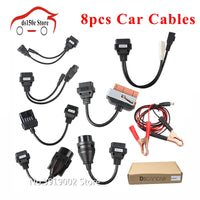 VD DS150E CDP 8pcs Full Set Car Cables + 8pcs Truck Cables for tcs cdp pro plus/MVD/Kess Auto Cable for delphis for