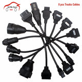 VD DS150E CDP 8pcs Full Set Car Cables + 8pcs Truck Cables for tcs cdp pro plus/MVD/Kess Auto Cable for delphis for