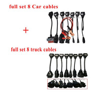 VD DS150E CDP 8pcs Full Set Car Cables + 8pcs Truck Cables for tcs cdp pro plus/MVD/Kess Auto Cable for delphis for