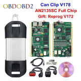 CYPERSS AN2131QC AN2135SC Full Chip Can Clip V178 + Reprog V172 Auto Diagnostic Interface Gold PCB For Can Clip Cars 1998-2017